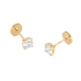 Mappin & Webb 18ct Yellow Gold 1.50cttw Round Brilliant Cut Lab Grown Diamond Stud Earrings