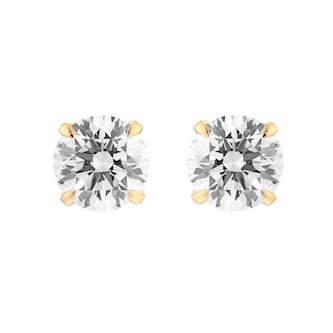 Mappin & Webb 18ct Yellow Gold 4.00cttw Round Brilliant Cut Lab Grown Diamond Stud Earrings