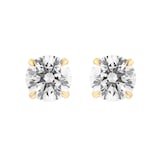 Mappin & Webb 18ct Yellow Gold 4.00cttw Round Brilliant Cut Lab Grown Diamond Stud Earrings