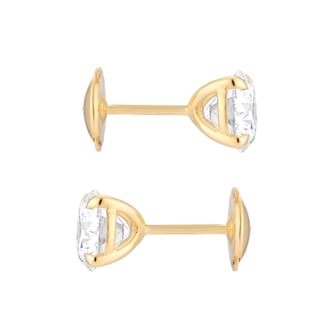 Mappin & Webb 18ct Yellow Gold 4.00cttw Round Brilliant Cut Lab Grown Diamond Stud Earrings Mappin & Webb 18ct Yellow Gold 4.00cttw Round Brilliant Cut Lab Grown Diamond Stud Earrings