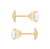 Mappin & Webb 18ct Yellow Gold 4.00cttw Round Brilliant Cut Lab Grown Diamond Stud Earrings