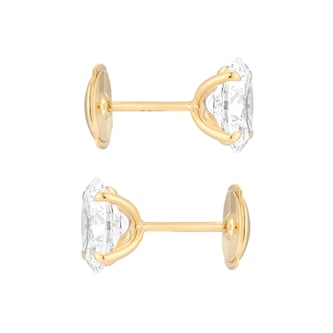 Mappin & Webb 18ct Yellow Gold 3.00cttw Oval Cut Lab Grown Diamond Stud Earrings Mappin & Webb 18ct Yellow Gold 3.00cttw Oval Cut Lab Grown Diamond Stud Earrings