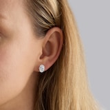 Mappin & Webb 18ct White Gold 4.00cttw Oval Cut Lab Grown Diamond Stud Earrings