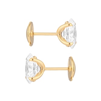 Mappin & Webb 18ct Yellow Gold 4.00cttw Oval Cut Lab Grown Diamond Stud Earrings Mappin & Webb 18ct Yellow Gold 4.00cttw Oval Cut Lab Grown Diamond Stud Earrings