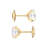 Mappin & Webb 18ct Yellow Gold 4.00cttw Oval Cut Lab Grown Diamond Stud Earrings