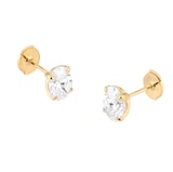Mappin & Webb 18ct Yellow Gold 4.00cttw Oval Cut Lab Grown Diamond Stud Earrings