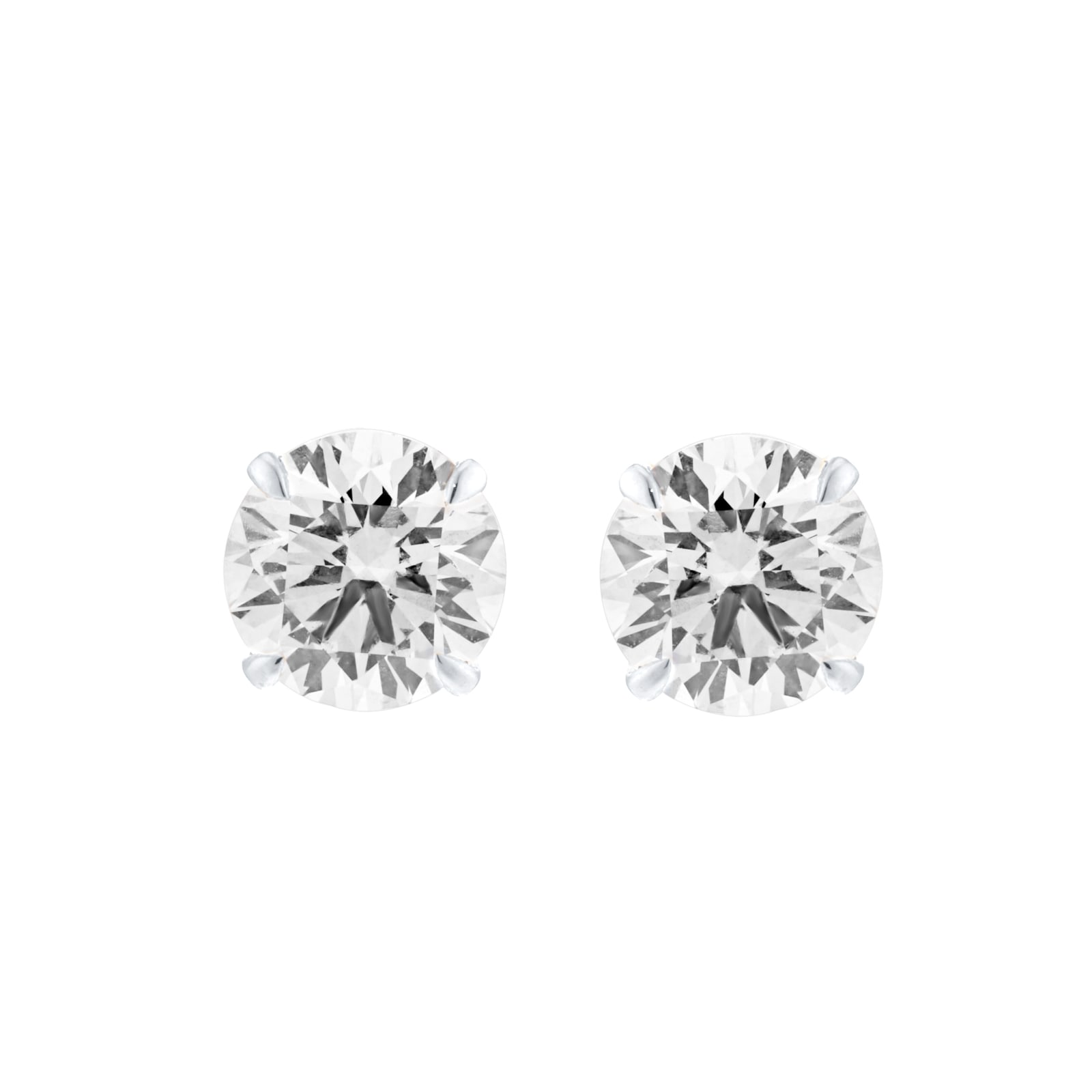 Mappin & Webb 18ct White Gold 2.00cttw Round Brilliant Cut Lab Grown Diamond Stud Earrings