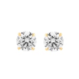 Mappin & Webb 18ct Yellow Gold 2.00cttw Round Brilliant Cut Lab Grown Diamond Stud Earrings
