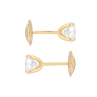 Mappin & Webb 18ct Yellow Gold 2.00cttw Round Brilliant Cut Lab Grown Diamond Stud Earrings Mappin & Webb 18ct Yellow Gold 2.00cttw Round Brilliant Cut Lab Grown Diamond Stud Earrings