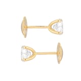 Mappin & Webb 18ct Yellow Gold 2.00cttw Round Brilliant Cut Lab Grown Diamond Stud Earrings