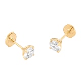 Mappin & Webb 18ct Yellow Gold 2.00cttw Round Brilliant Cut Lab Grown Diamond Stud Earrings