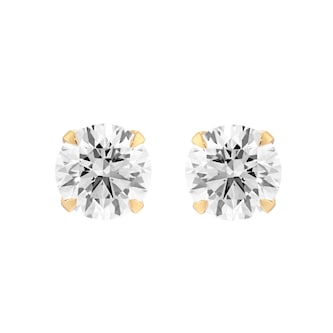 Mappin & Webb 18ct Yellow Gold 3.00cttw Round Brilliant Cut Lab Grown Diamond Stud Earrings