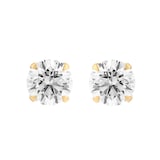Mappin & Webb 18ct Yellow Gold 3.00cttw Round Brilliant Cut Lab Grown Diamond Stud Earrings