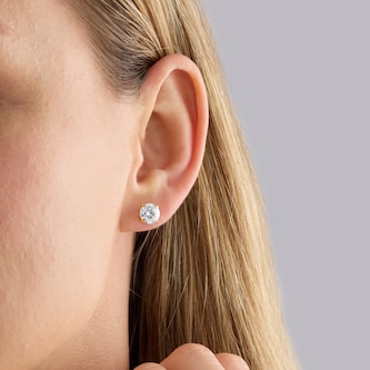 Mappin & Webb 18ct Yellow Gold 3.00cttw Round Brilliant Cut Lab Grown Diamond Stud Earrings