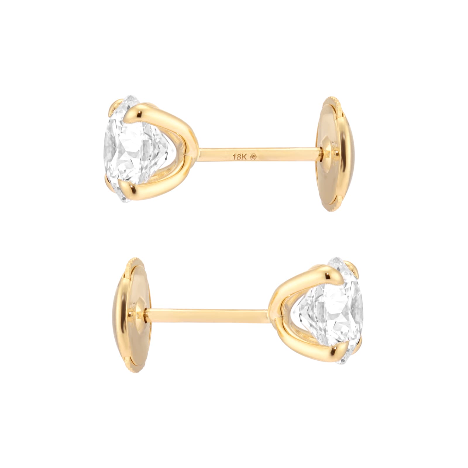 Mappin & Webb 18ct Yellow Gold 3.00cttw Round Brilliant Cut Lab Grown Diamond Stud Earrings Mappin & Webb 18ct Yellow Gold 3.00cttw Round Brilliant Cut Lab Grown Diamond Stud Earrings