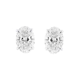 Mappin & Webb 18ct White Gold 1.50cttw Oval Cut Lab Grown Diamond Stud Earrings