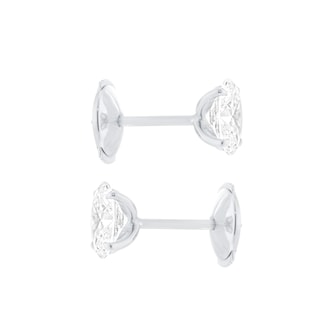 Mappin & Webb 18ct White Gold 1.50cttw Oval Cut Lab Grown Diamond Stud Earrings Mappin & Webb 18ct White Gold 1.50cttw Oval Cut Lab Grown Diamond Stud Earrings