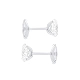 Mappin & Webb 18ct White Gold 1.50cttw Oval Cut Lab Grown Diamond Stud Earrings