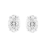 Mappin & Webb 18ct White Gold 2.00cttw Oval Cut Lab Grown Diamond Stud Earrings