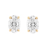Mappin & Webb 18ct Yellow Gold 2.00cttw Oval Cut Lab Grown Diamond Stud Earrings