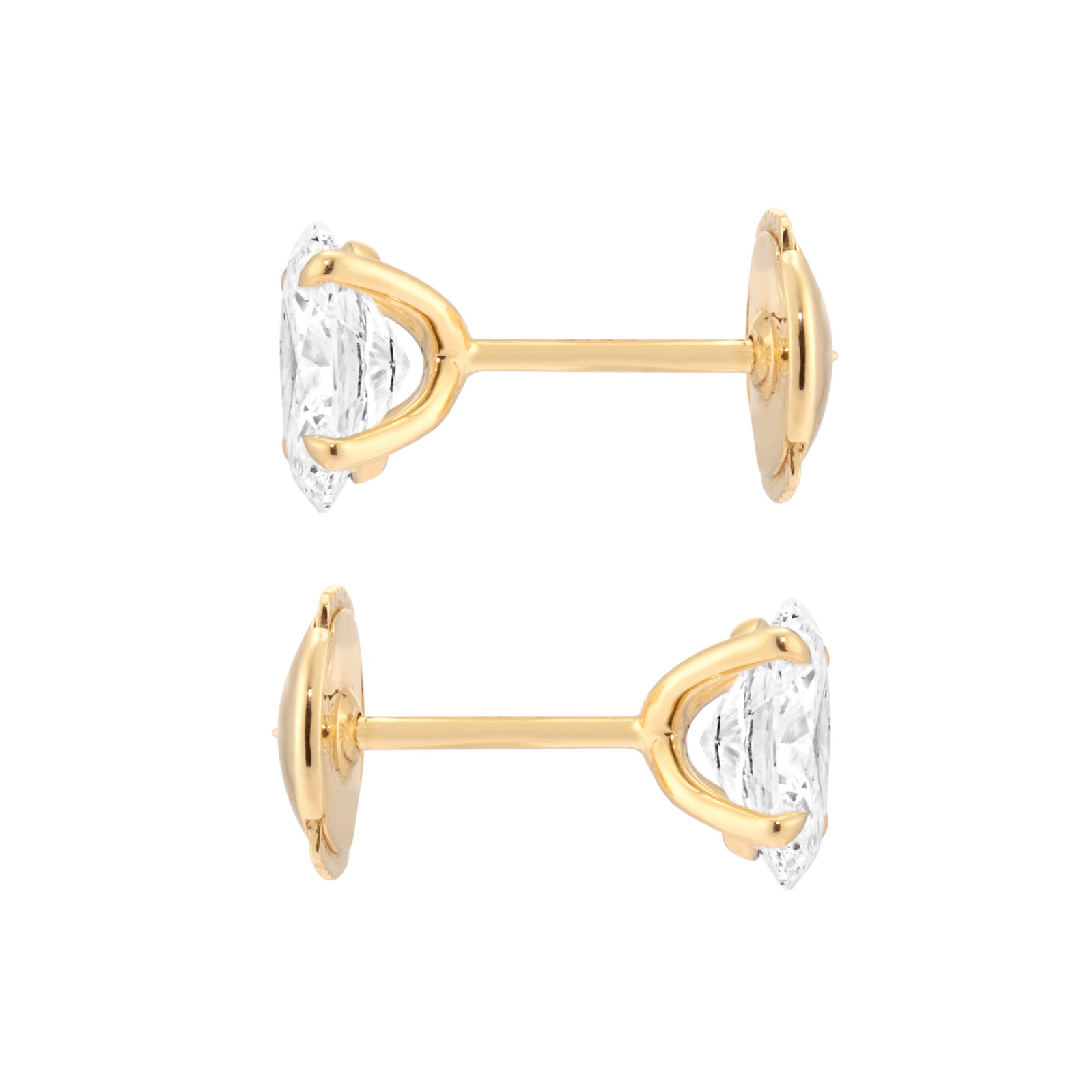 Mappin & Webb 18ct Yellow Gold 2.00cttw Oval Cut Lab Grown Diamond Stud Earrings Mappin & Webb 18ct Yellow Gold 2.00cttw Oval Cut Lab Grown Diamond Stud Earrings