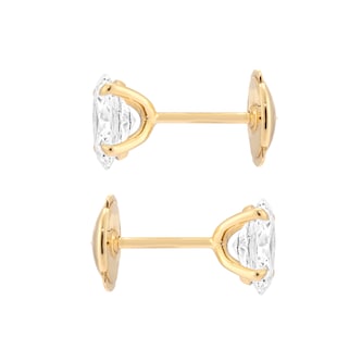 Mappin & Webb 18ct Yellow Gold 2.00cttw Oval Cut Lab Grown Diamond Stud Earrings Mappin & Webb 18ct Yellow Gold 2.00cttw Oval Cut Lab Grown Diamond Stud Earrings