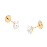 Mappin & Webb 18ct Yellow Gold 2.00cttw Oval Cut Lab Grown Diamond Stud Earrings