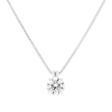 Mappin & Webb 18ct White Gold 1.50cttw Round Brilliant Cut Lab Grown Diamond Pendant