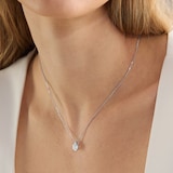 Mappin & Webb 18ct White Gold 1.50cttw Round Brilliant Cut Lab Grown Diamond Pendant