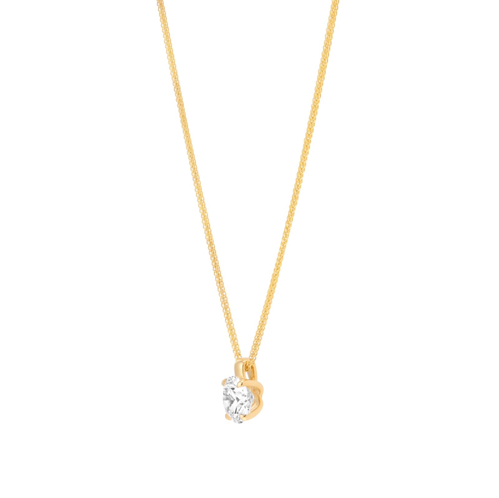 Mappin & Webb 18ct Yellow Gold 1.50cttw Round Brilliant Cut Lab Grown Diamond Pendant