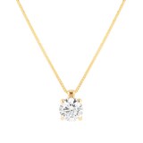 Mappin & Webb 18ct Yellow Gold 3.00cttw Round Brilliant Cut Lab Grown Diamond Pendant