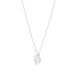 Mappin & Webb 18ct White Gold 3.00cttw Oval Cut Lab Grown Diamond Pendant