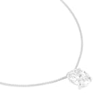 Mappin & Webb 18ct White Gold 3.00cttw Oval Cut Lab Grown Diamond Pendant