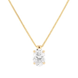 Mappin & Webb 18ct Yellow Gold 3.00cttw Oval Cut Lab Grown Diamond Pendant Mappin & Webb 18ct Yellow Gold 3.00cttw Oval Cut Lab Grown Diamond Pendant