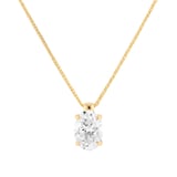 Mappin & Webb 18ct Yellow Gold 3.00cttw Oval Cut Lab Grown Diamond Pendant