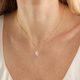 Mappin & Webb 18ct Yellow Gold 3.00cttw Oval Cut Lab Grown Diamond Pendant
