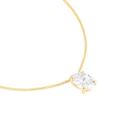 Mappin & Webb 18ct Yellow Gold 3.00cttw Oval Cut Lab Grown Diamond Pendant