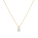 Mappin & Webb 18ct Yellow Gold 3.00cttw Oval Cut Lab Grown Diamond Pendant