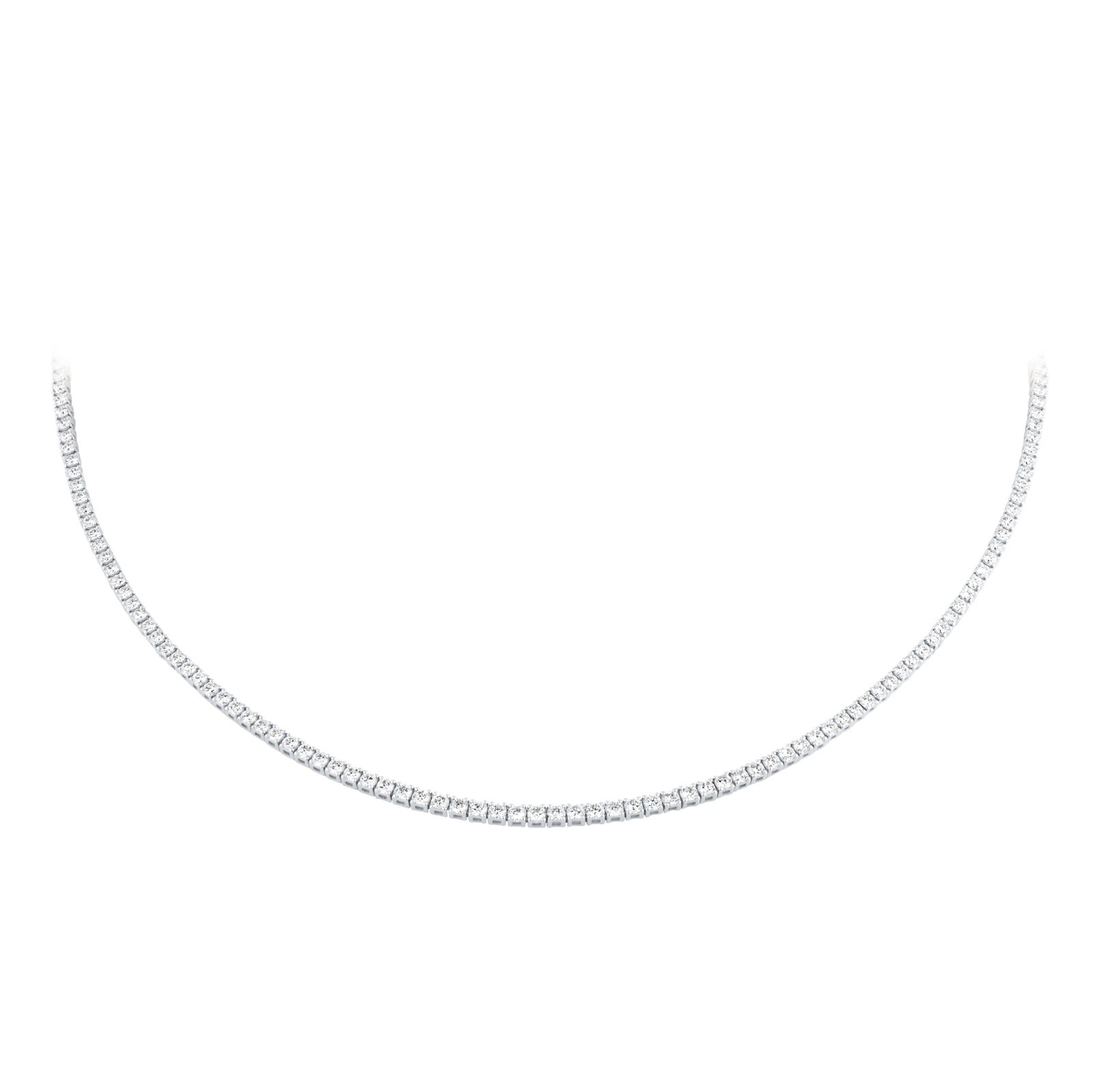 Mappin & Webb 18ct White Gold 6.00cttw Round Brilliant Cut Lab Grown Diamond Necklace
