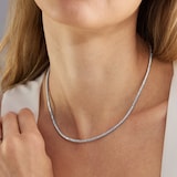 Mappin & Webb 18ct White Gold 6.00cttw Round Brilliant Cut Lab Grown Diamond Necklace