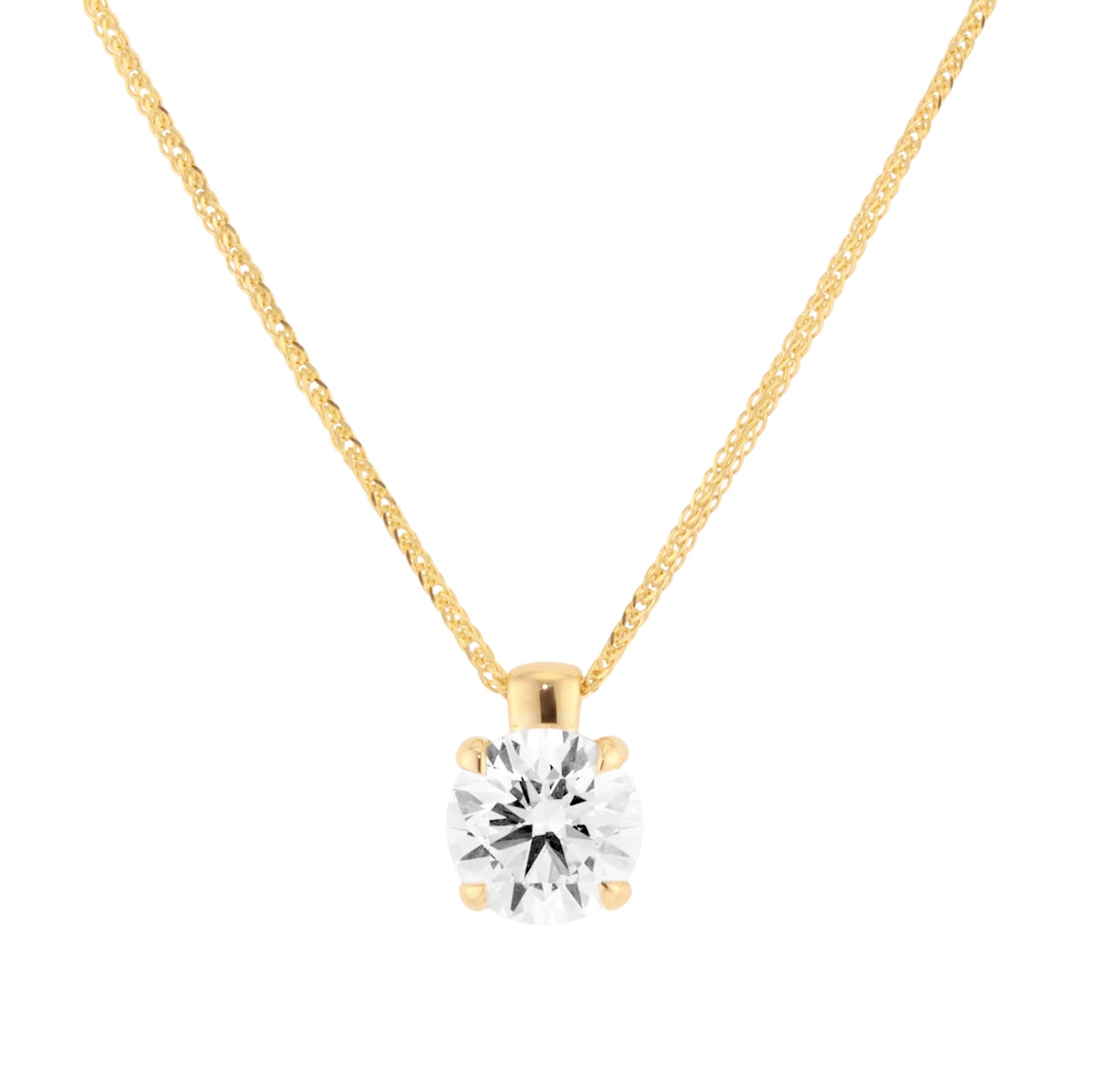 Mappin & Webb 18ct Yellow Gold 2.00cttw Round Brilliant Cut Lab Grown Diamond Pendant