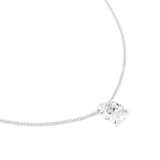 Mappin & Webb 18ct White Gold 1.50cttw Oval Cut Lab Grown Diamond Pendant