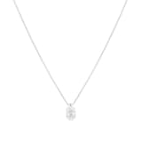 Mappin & Webb 18ct White Gold 1.50cttw Oval Cut Lab Grown Diamond Pendant