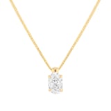Mappin & Webb 18ct Yellow Gold 1.50cttw Oval Cut Lab Grown Diamond Pendant