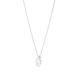 Mappin & Webb 18ct White Gold 2.00cttw Oval Cut Lab Grown Diamond Pendant
