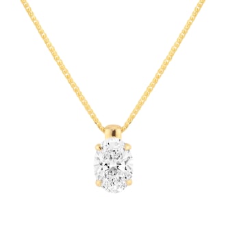 Mappin & Webb 18ct Yellow Gold 2.00cttw Oval Cut Lab Grown Diamond Pendant Mappin & Webb 18ct Yellow Gold 2.00cttw Oval Cut Lab Grown Diamond Pendant