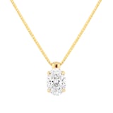 Mappin & Webb 18ct Yellow Gold 2.00cttw Oval Cut Lab Grown Diamond Pendant