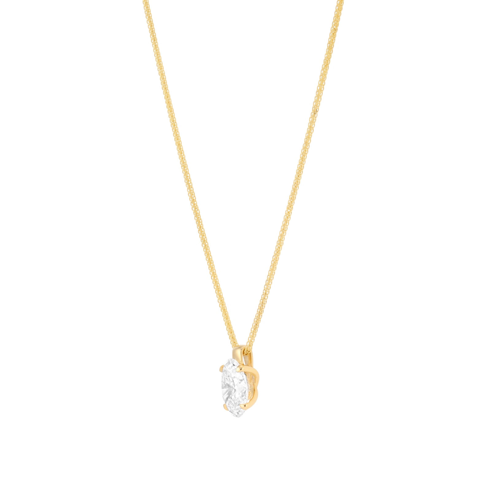 Mappin & Webb 18ct Yellow Gold 2.00cttw Oval Cut Lab Grown Diamond Pendant Mappin & Webb 18ct Yellow Gold 2.00cttw Oval Cut Lab Grown Diamond Pendant