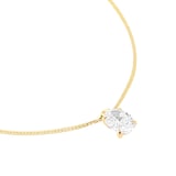 Mappin & Webb 18ct Yellow Gold 2.00cttw Oval Cut Lab Grown Diamond Pendant