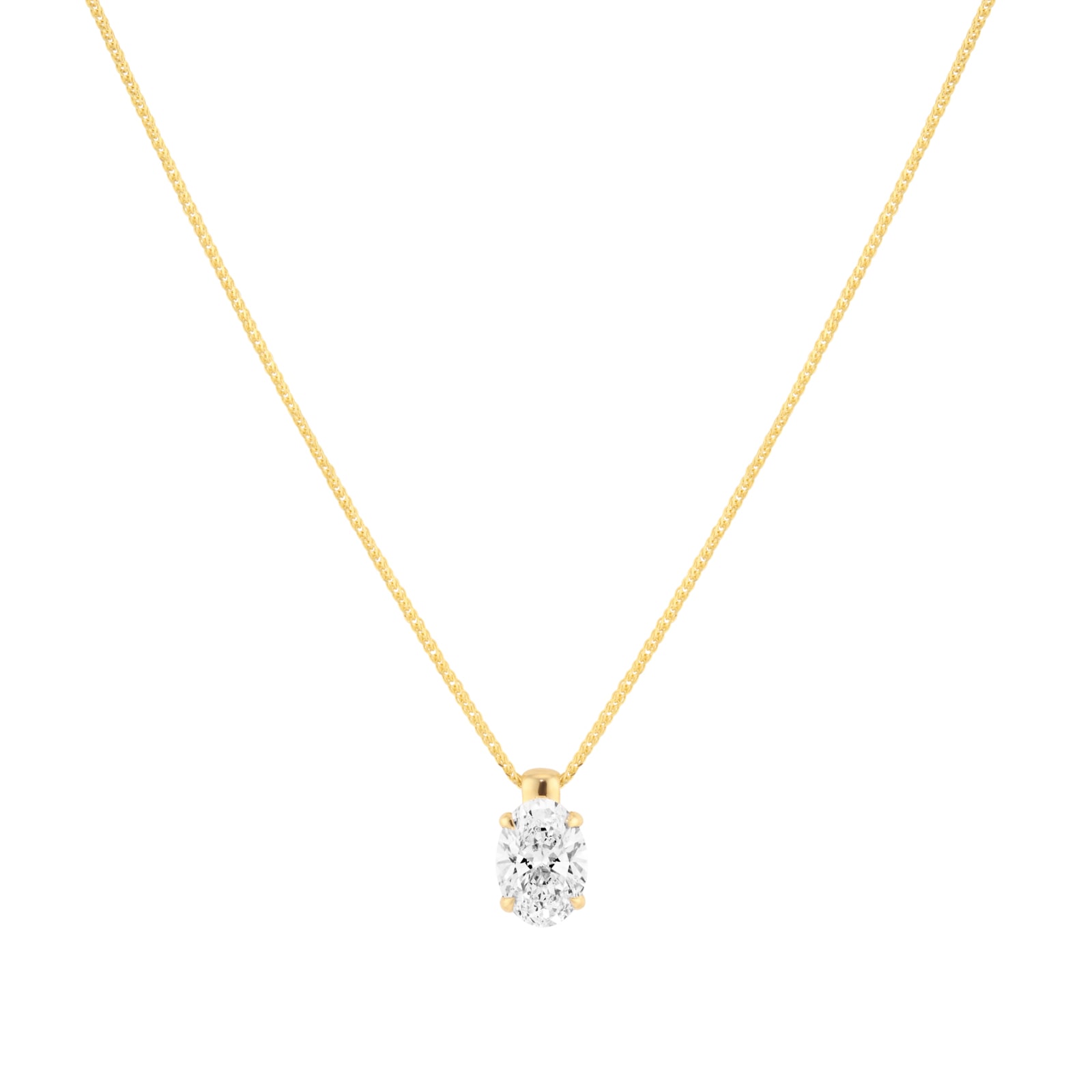 Mappin & Webb 18ct Yellow Gold 2.00cttw Oval Cut Lab Grown Diamond Pendant Mappin & Webb 18ct Yellow Gold 2.00cttw Oval Cut Lab Grown Diamond Pendant